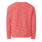 Daemon Speckled Diamonds BLANCO NERO unisex recycled sweatshirt with all-over black and white diamond pattern on white background.