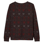 White Daemon Luxury Supreme Models reticulated all-over-print recycled unisex sweatshirt shown from the back