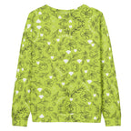 Daemon Luxury Florette Rebirth Mantis unisex recycled all-over-print sweatshirt, white back view