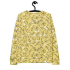 All-over-print white Daemon Luxury Florette Rebirth full moon unisex sweatshirt, featuring celestial and floral design on back