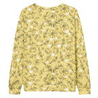 White Daemon Luxury Florette Rebirth full moon unisex sweatshirt with all-over recycled print, back view.