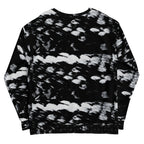 Recycled white unisex Felpa sweatshirt featuring Serpentine Columbiana Puma’s Return all-over print by Daemon Luxury.