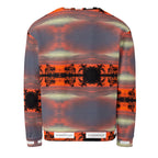 White Daemon Luxury DARKROAD Hellbreak unisex recycled all-over-print sweatshirt with detailed back design.