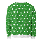 Daemon Luxury Belly Red’s Garden Enriched unisex recycled sweatshirt with all-over garden print on white back