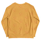 White Daemon Luxury Makara Coroner Lucciole Falo unisex recycled sweatshirt with all-over print and back design.