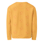 Recycled white Makara Coroner Lucciole Falo unisex sweatshirt by Daemon Luxury, featuring all-over print on the back.