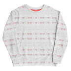 White Daemon Frosted Diamonds Blissful Replay unisex recycled sweatshirt with all-over diamond print and casual fit.