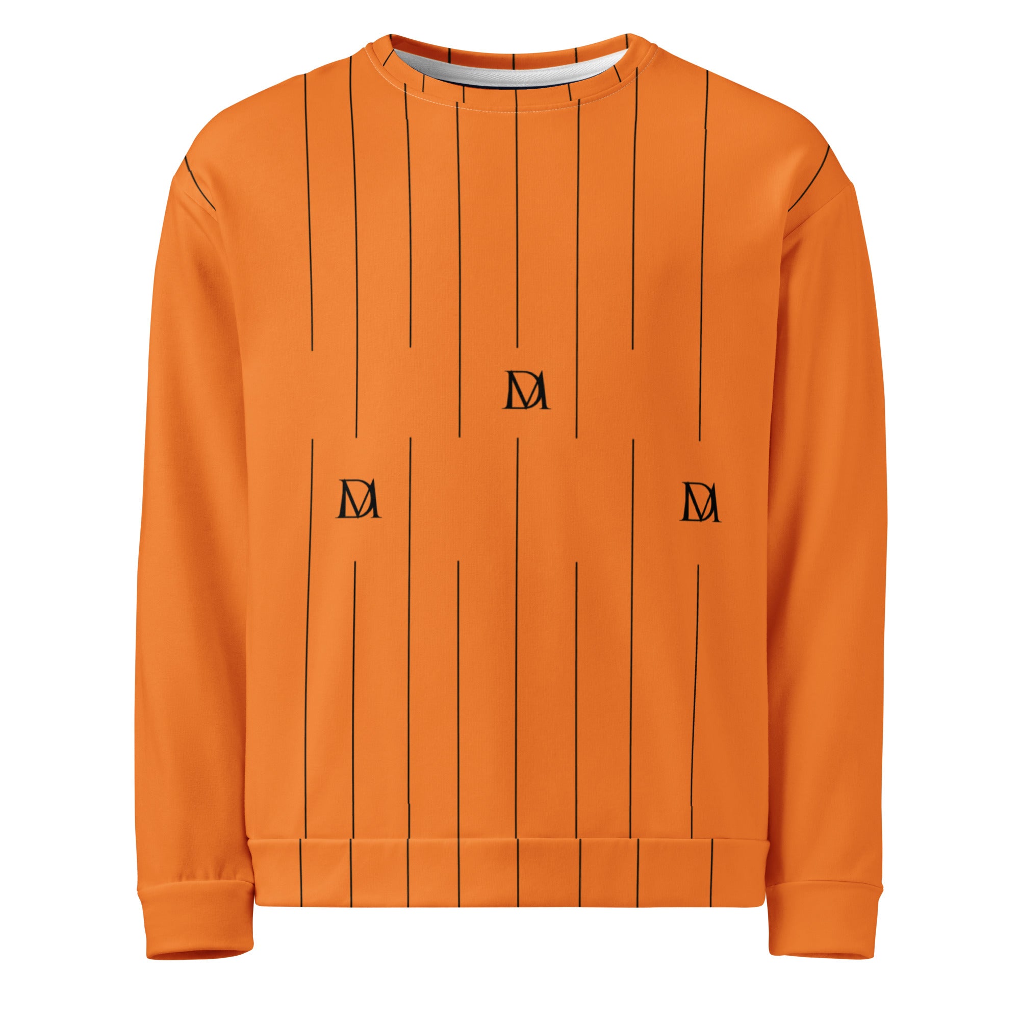 Daemon TIGRE DE LA NOCHE unisex white recycled fleece sweatshirt with all-over tiger print on the front.