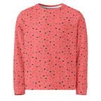Daemon Speckled Diamonds Blanco Nero unisex recycled sweatshirt with all-over print, white front design and comfortable fit.