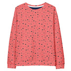 Recycled white unisex sweatshirt with speckled diamond pattern from Daemon's Blanco Nero Felpa collection.