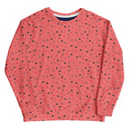 Daemon Speckled Diamonds BLANCO NERO unisex sweatshirt with all-over black and white speckled diamond print on a white background.