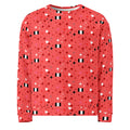White Daemon Luxury Eternal Stardust unisex recycled sweatshirt featuring all-over cosmic star print on the front.
