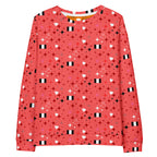 Unisex white recycled cotton sweatshirt featuring all-over stardust and Tarmin’s Heart print by Daemon Luxury.