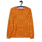 Daemon Luxury Florette Rebirth Tarmin Sunset unisex recycled sweatshirt with all-over print on white fabric.