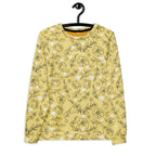 Daemon Luxury Florette Rebirth Full Moon unisex recycled sweatshirt with all-over print on white fabric.
