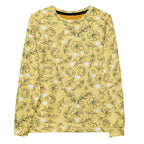 Daemon Luxury Florette Rebirth Full Moon unisex sweatshirt with all-over white print, recycled fabric, casual and stylish.