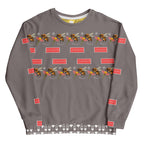 Daemon Luxury Honeybee Smoothie Critiques Tea unisex white sweatshirt with all-over print, recycled fabric, casual and stylish.