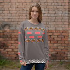 Daemon Luxury Honeybee Smoothie Critiques Tea unisex white recycled all-over-print sweatshirt front view