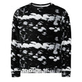 Recycled white unisex Felpa sweatshirt featuring all-over Serpentine Columbiana Puma’s Return design by Daemon Luxury.