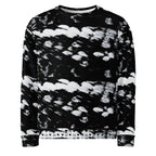 Recycled white unisex Felpa sweatshirt featuring all-over Serpentine Columbiana Puma’s Return design by Daemon Luxury.