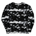 Recycled white unisex Felpa sweatshirt featuring Serpentine Columbiana Puma’s Return all-over print by Daemon Luxury.