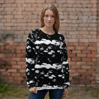 Recycled white unisex Felpa sweatshirt with all-over Serpentine Columbiana Puma’s Return print by Daemon Luxury.