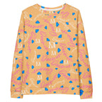 Daemon Luxury Picasso Mirrors Quintara’s Sunset all-over recycled white unisex sweatshirt front view