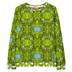 White Daemon Luxury Belly Red’s Garden (Rebirth) unisex sweatshirt with vibrant all-over print featuring garden-inspired design.