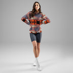 Unisex white DARKROAD Hellbreak recycled sweatshirt by Daemon Luxury with bold all-over print front design.