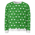 Unisex white recycled Felpa sweatshirt with all-over garden print from Daemon Luxury's Belly Red’s Garden (Enriched) collection.
