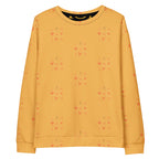 White Daemon Luxury Makara Coroner unisex sweatshirt with all-over lucciole falo print and recycled fabric design.