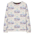 Unisex white Honeybee Intel Felpa sweatshirt with all-over print, made from recycled materials, by Daemon Luxury.