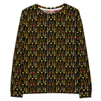 Recycled white Sun Glow California Felpa sweatshirt by Daemon Luxury with all-over print, unisex casual style.