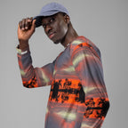 Daemon Luxury DARKROAD Hellbreak unisex white recycled all-over print sweatshirt, casual and eco-friendly sweatshirt with bold design.
