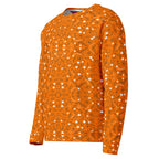 Daemon Luxury Florette Rebirth Tarmin Sunset unisex white recycled print sweatshirt, featuring vibrant all-over floral design.