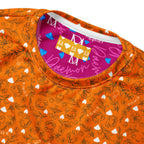 Daemon Luxury Florette Rebirth Tarmin Sunset unisex recycled sweatshirt with all-over print on white fabric.