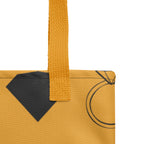 Yellow Daemon Frosted Diamonds Lucciole Falo tote bag with all-over diamond and lucciole print, showing the full design and vibrant colors.