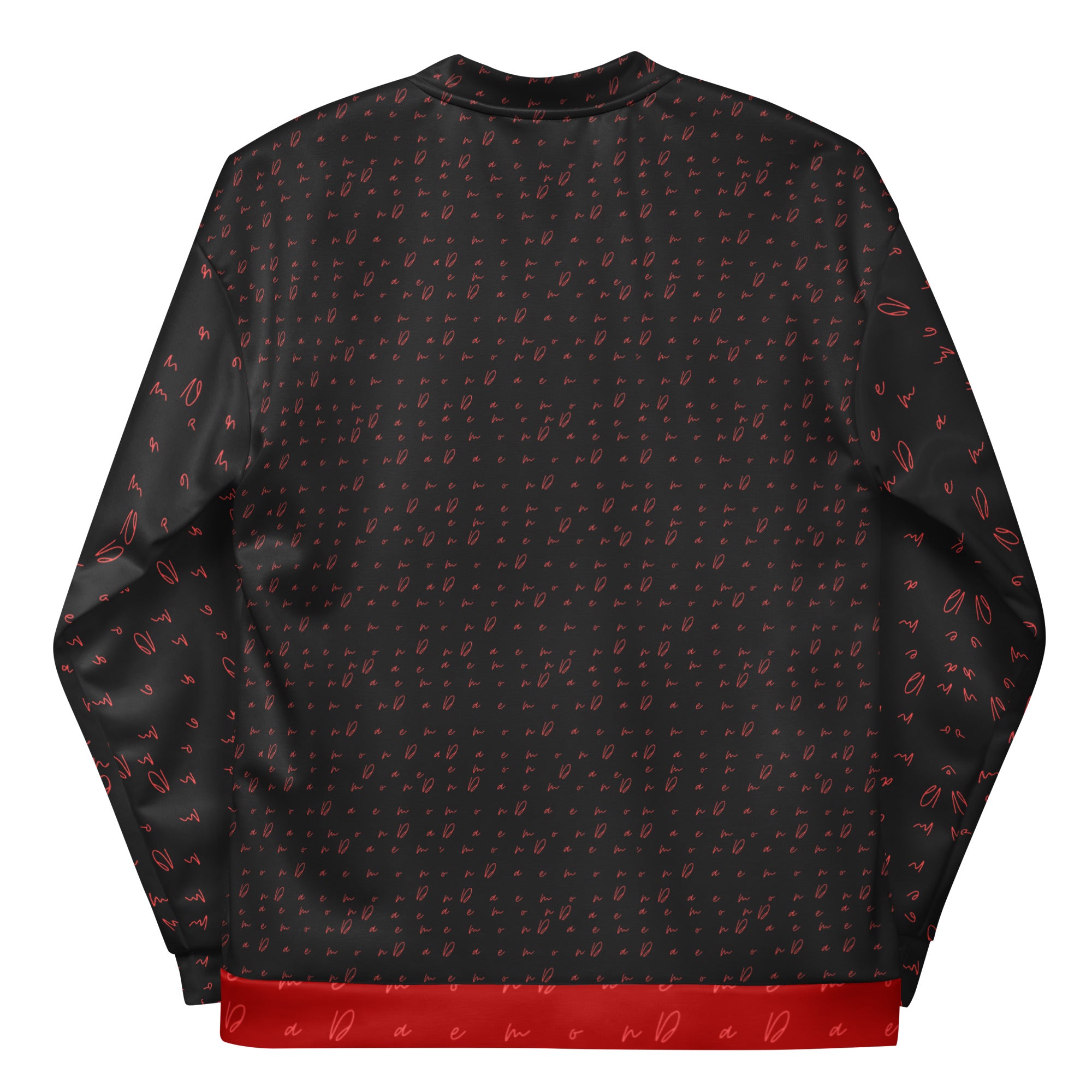 Unisex white bomber jacket with Picasso Mirrors print from Daemon Luxury, featuring a stylish all-over graphic design.