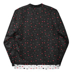 Daemon Luxury Diamanti Maculati (Ombra) unisex bomber jacket with all-over white print, stylish and lightweight outerwear.