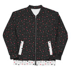 Unisex Diamanti Maculati Ombra bomber jacket by Daemon Luxury featuring all-over white print and stylish design.
