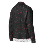 White Diamanti Maculati (Ombra) Daemon Luxury unisex bomber jacket with all-over print, shown from the back.