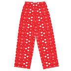 Daemon Frosted Diamonds Stardust unisex wide-leg lounge pants with an all-over white print and relaxed fit.