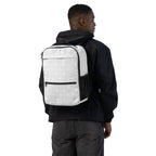 Daemon Frosted Diamonds Glacier all-over-print utility backpack in white with a stylish diamond pattern.