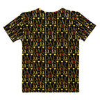 White Sun Glow California Premio il Woman crew-neck T-shirt by Daemon Luxury with all-over print design.