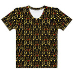Daemon Luxury Sun Glow California Premio il woman crew neck T-shirt in white with all-over print design.