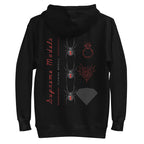 Daemon Luxury Supreme Models (Widowed) cotton hoodie with black back, unisex premium pullover with hood and casual fit.