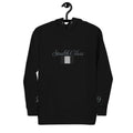 Black cotton hoodie with Potrero Hill Coyote design from ST. Francis and Friends, featuring a front view of the unisex pullover.