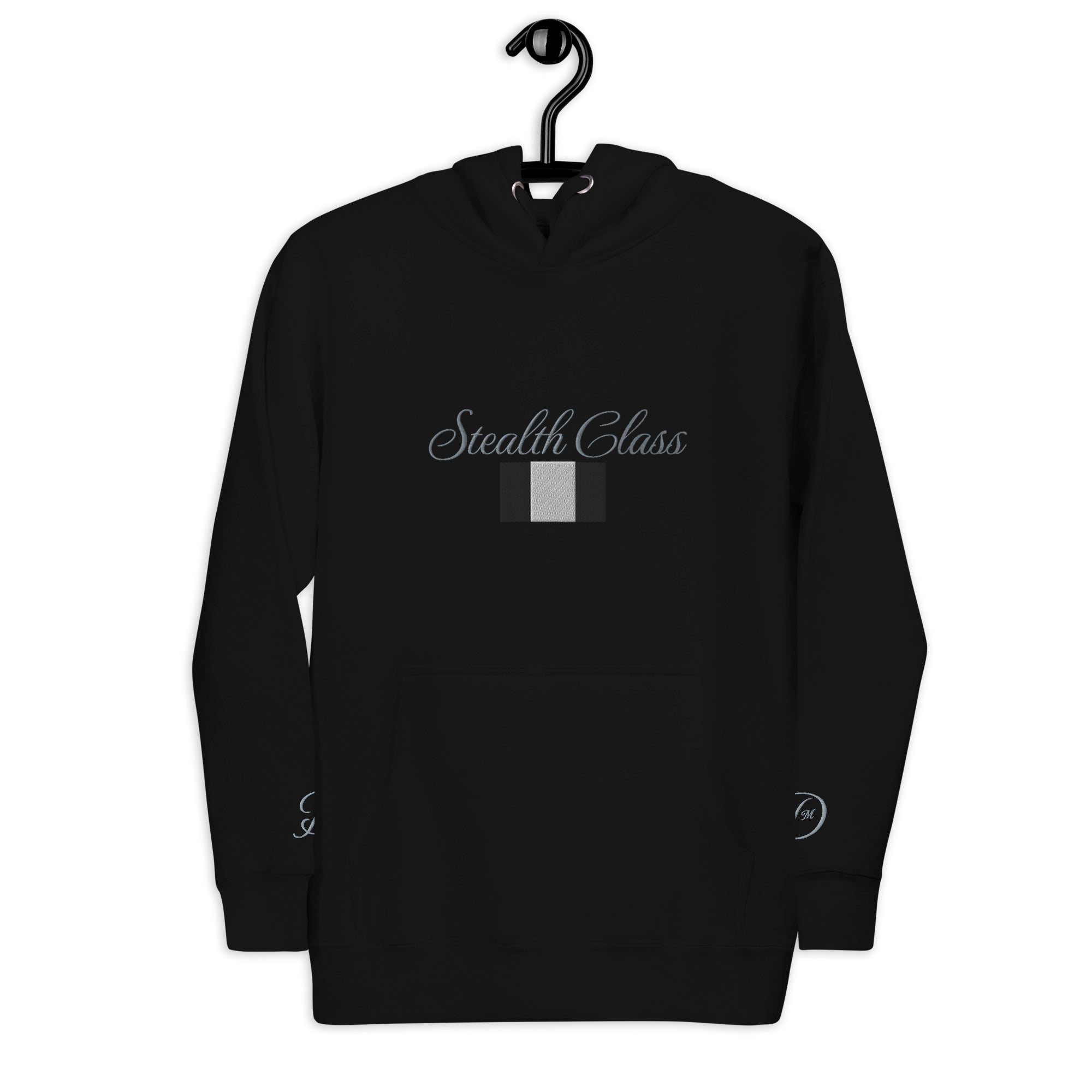 Black cotton hoodie with Potrero Hill Coyote design from ST. Francis and Friends, featuring a front view of the unisex pullover.