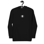 Daemon Stealth Pardon unisex black cotton hoodie with front design and adjustable hood, premium casual pullover for everyday wear.