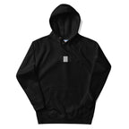Daemon Stealth Pardon unisex black hoodie with front design, made from premium cotton heritage fabric.